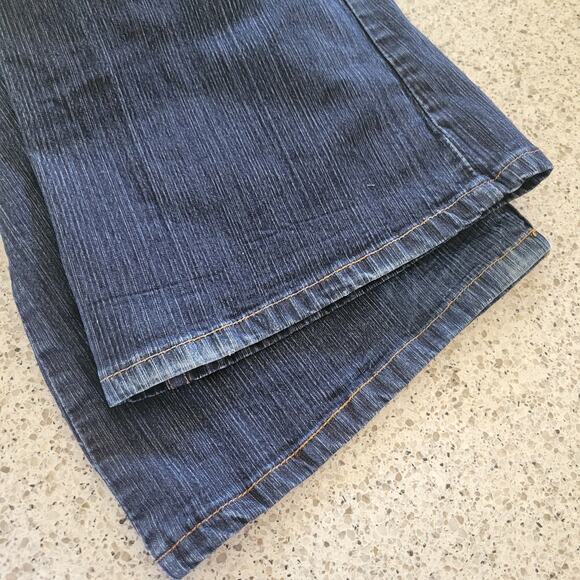 VTG Y2K l.e.i Low Rise Braided Belt Flared Leg Stretch Dark Junior Jeans✨️11 - Picture 11 of 16